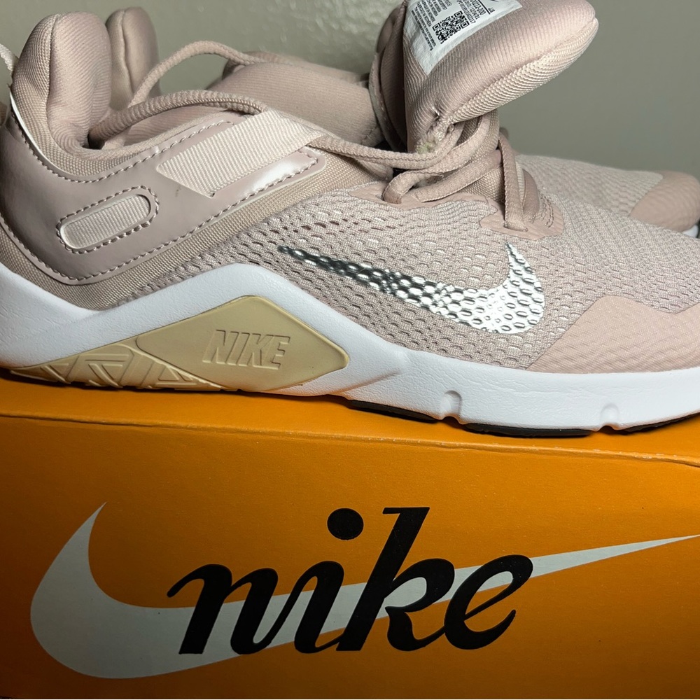 Nike Blush and White Athletic Shoes